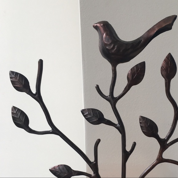 Bronze Jewelry stand with Bird topper - Picture 4 of 7